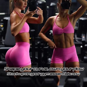 Shorts Deportivos Sin Costuras para Mujer, Leggings de Yoga de Alta Elasticidad, <span class=keywords><strong>Ropa</strong></span> Deportiva para Gimnasio, Efecto Push-Up - Product Image 5