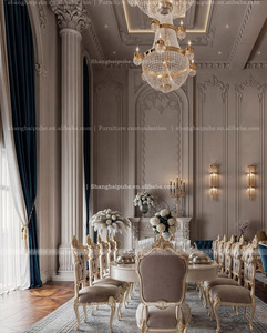 Tavolo da pranzo di lusso a 12 posti classico intagliato a mano mobili antichi retrò francesi personalizzati per hotel barocchi - Product Image 5