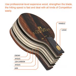 Nouvelle arrivée Loki K9, <span class=keywords><strong>raquette</strong></span> de <span class=keywords><strong>tennis</strong></span> de <span class=keywords><strong>table</strong></span>, plaque inférieure 12K, fibre de carbone tissée de haute qualité, lame de <span class=keywords><strong>tennis</strong></span> de <span class=keywords><strong>table</strong></span> 9 plis - Product Image 3