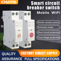 Disjoncteur intelligent LONGTAI WiFi-63A Type C 1P+N 35mm Rail DIN, commande vocale à distance, en cuivre PA66, capacité de coupure 6kA, certifié CE