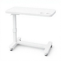Table de repas médicale réglable en hauteur en plastique ABS de classe II, pour utilisation en chambre d'hôpital, mobile, garantie de 2 ans, Jiangsu