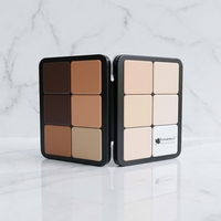Palette de fards à paupières et de blush miniatures rectangulaires personnalisables 12 couleurs, boîte vide en fer blanc recyclable pour poudre libre et cosmétiques gaufrés