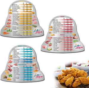 Meilleures ventes : Guide de référence magnétique pour friteuse à air, tableau des temps de cuisson, feuille de triche pour la cuisson et la friture - Product Image 1