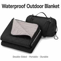 Wasserdichte Outdoor-Decke Doppelseitig Fleece-Gefüttert Tragbare Camping-Picknick-Strandmatte mit Tragetasche OEM-Hersteller