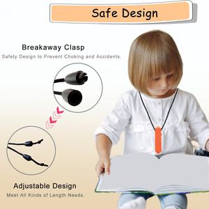 Autism Custom Wholesale Manufacturer Newest Rainbow Sensory Soft Toy Shixin Sensory CE Certified Silicone Teether <strong>Chew</strong> <strong>Necklace</strong> - Product Image 5