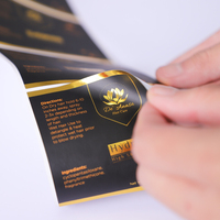 Étiquette biodégradable personnalisée et écologique, autocollants, étiquette autocollante en relief mat brillant, étiquette cosmétique étanche en feuille d'or