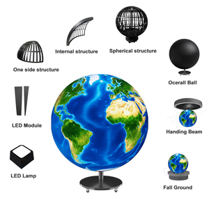 Sử dụng thương mại liền mạch nối mềm 1 mét đường kính video hình cầu bóng Màn hình LED hình cầu <span class=keywords><strong>3D</strong></span> LED hiển thị toàn cầu - Product Image 3