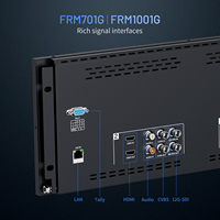 Monitor de Montaje en Rack HD FEELWORLD FRM1001G con Múltiples Entradas, Doble Pantalla de 10.1 Pulgadas, 4RU, 12G-SDI, 4K HDMI, Logotipo Personalizado OEM, Directo de Fábrica