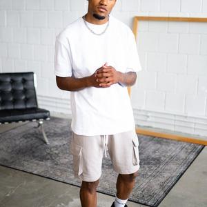 High Quality Heavyweight Boxy <b>White</b> T-Shirts 100% Cotton Blank T Shirt with Logo Men Oversized <b>Plain</b> Round Neck <b>Tshirts</b> - Product Image 3