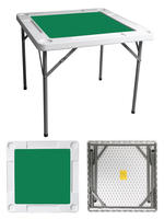 Table et chaises de mahjong pliantes légères et portables, design nid d'abeille triangulaire, plastique écologique moderne pour 4 joueurs, extérieur