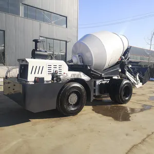 High quality Small 4cbm self loading concrete mixer truck with pump for sale
