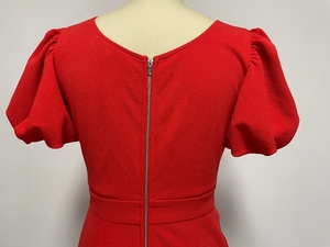 <span class=keywords><strong>Tuta</strong></span> rossa Casual da donna con girocollo a maniche corte estiva ampia fantasia solida e decorazione con volant - Product Image 6