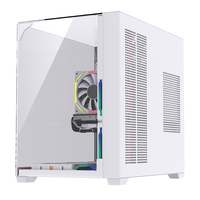 LOVINGCOOL OEM ODM panorama kaca Tempered penuh Menara Desktop Gamer PC Casing ATX MATX Mini ITX Casing komputer CPU Chassis