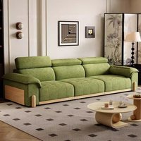 Canapé fonctionnel extensible droit en chenille électrique 3 places, style mi-crème, pour petit appartement, idéal salon