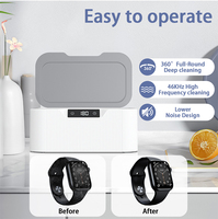Nettoyeur à ultrasons portable pour bijoux 45KHz, machine de nettoyage à ultrasons pour bijoux, boîtier de nettoyage en acier inoxydable 304