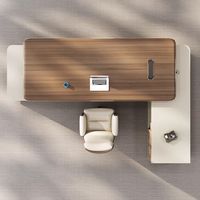 Bureau de direction moderne et luxueux en bois pour PDG avec design ergonomique et mobilier de bureau haut de gamme pour un espace de travail haut de gamme