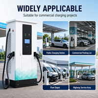 Borne de recharge rapide DC commerciale à double pistolet 80-240 kW CCS2 OCPP IP55, station de charge au sol pour projets de dépôts de flottes routières