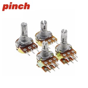 Pinch Wh148 Rotary Potentiometer Carbon Film 1K 2K 5K 10K 20K 50K 100K <b>Adjustable</b> <b>Knob</b> For Amplifier - Product Image 1