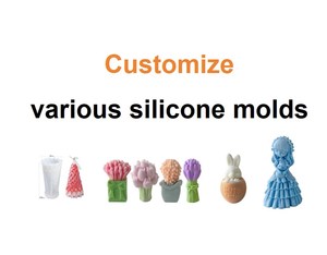 Moule en Silicone Personnalisé pour Pot de Fleur Savon <span class=keywords><strong>Bougie</strong></span> Boucle d'Oreille Chocolat Cuisson, Toutes Sortes de Logos de Sacs de Luxe Chaussures et Autres Moules - Product Image 2