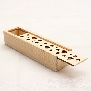 Caja de Almacenamiento de Madera con Forma de Corazón, Extraíble, Rectangular, Pequeña, Organizador de Joyas de Escritorio, Caja para Lápices y Artículos de Papelería, 21x5.5x4.5cm - Product Image 3