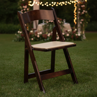 Chaise pliante en bois massif pour mariage, banquet, fête en plein air, mobilier événementiel empilable - Utilisation salon et appartement