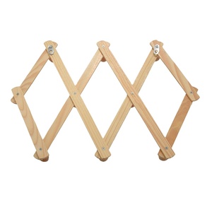 Woqi Retro Bằng Gỗ Accordion Gấp Áo Giá Móc Áo Móc Áo Móc Đơn Tầng Treo Tường Hat Khăn Giá Cho Phòng Tắm Hoặc Phòng Khách - Product Image 1