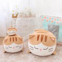 Gros dessin animé doux chat en peluche jouets poupée grand mignon Anime chat dormir oreiller coussin