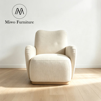 Fauteuil d'appoint contemporain en chêne massif pour salon, club, café, hôtel, bistrot – Chaise de loisirs rétro