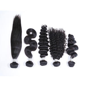 Tissage <span class=keywords><strong>cheveux</strong></span> malaisiens crépus lisses avec closure, tissage de <span class=keywords><strong>cheveux</strong></span> relaxation, lisses - Product Image 6