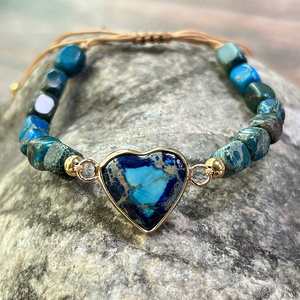 Bracelet en pierre naturelle avec perles de verre colorées, infusé de Reiki, design tendance pour les grossistes, approvisionnement centralisé - Product Image 4