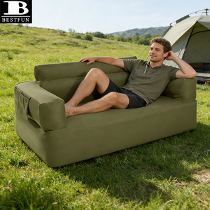 Canapé gonflable portable pour le camping, canapé double gonflable, mobilier pour l'extérieur, la plage, la maison, le cinéma, la relaxation - Product Image 1