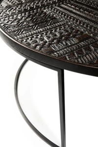 Modern 3-Piece Mango Wood & Iron <b>Nesting</b> <b>Coffee</b> <b>Table</b> <b>Set</b> - Product Image 3