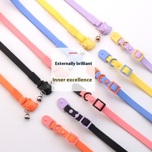 Coleira de Cão de PVC Macio Ecológica Nova com Fecho de Botão e Decoração de Fita para Raças Pequenas - Product Image 2