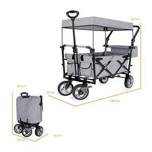 รถเข็นมือถือพับได้พร้อมหลังคา,รถเข็นตกปลาพับได้ใช้งานง่ายพร้อมหลังคา - Product Image 5