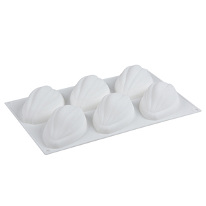MUYULINS 6-cavity <b>silicone</b> cocoa pod-shaped mousse chocolate mold DIY baking <b>tool</b> - Product Image 6