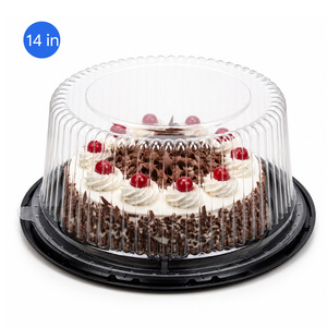 Dôme à gâteau transparent épaissi et durable avec plateau inférieur rigide en PS pour les célébrations d'anniversaire, la restauration et l'affichage en magasin - Product Image 1