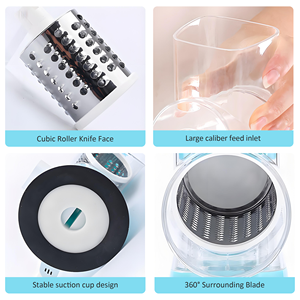 قطاعة خضروات يدوية متعددة الوظائف مطبخ منزلي مفرمة لحم يدوية مبشرة خضروات قطاعة طبلة ثوم قطاعة - Product Image 3