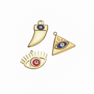 Dijes al por Mayor para la Fabricación de Joyas, Dijes de Ojo Esmaltados en Acero Inoxidable y Oro Personalizados - Product Image 1