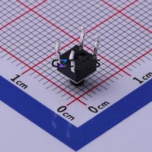 TS-1091-A5B3-D2 Tactile <b>Switch</b> Through hole Component (THT)-4P,4.5x4.5mm <b>Switch</b> Single Pole Single Throw Round Button 2.5N 4.5mm - Product Image 2