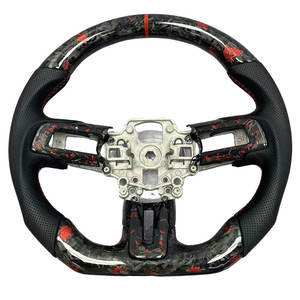 Volant en fibre de carbone pour <span class=keywords><strong>Ford</strong></span> <span class=keywords><strong>Mustang</strong></span> <span class=keywords><strong>GT</strong></span> ST RS <span class=keywords><strong>500</strong></span> 350 2019 2020 2021 2022 2023, accessoires de voiture sport améliorés - Product Image 1