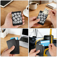 Dompet Minimalis Kancing Kain PU Anti RFID Ultra Tipis untuk Kartu Kredit Grosir