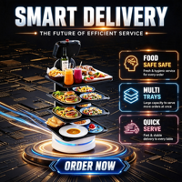 Robot de livraison de nourriture MiCity au prix d'usine, 3 plateaux, capacité de charge de 30 kg, robot serveur de restaurant avec commande à distance par application, robot en libre-service