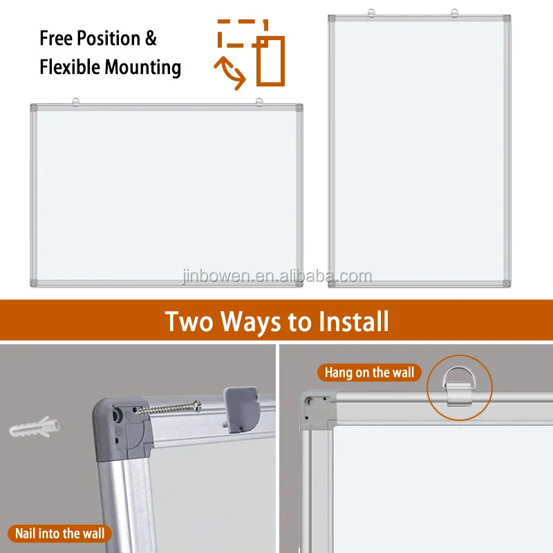 Ofis öğretim toplantı mesaj panosu tahta alüminyum duvara monte asılı yazma manyetik beyaz tahta