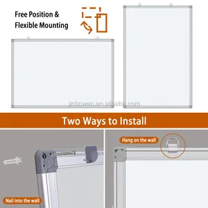 4 X 3 Wall Mount Aluminum Framed Detachable Marker Tray Dry Erase White Board Large Magnetic Single Side Whiteboard For Teaching