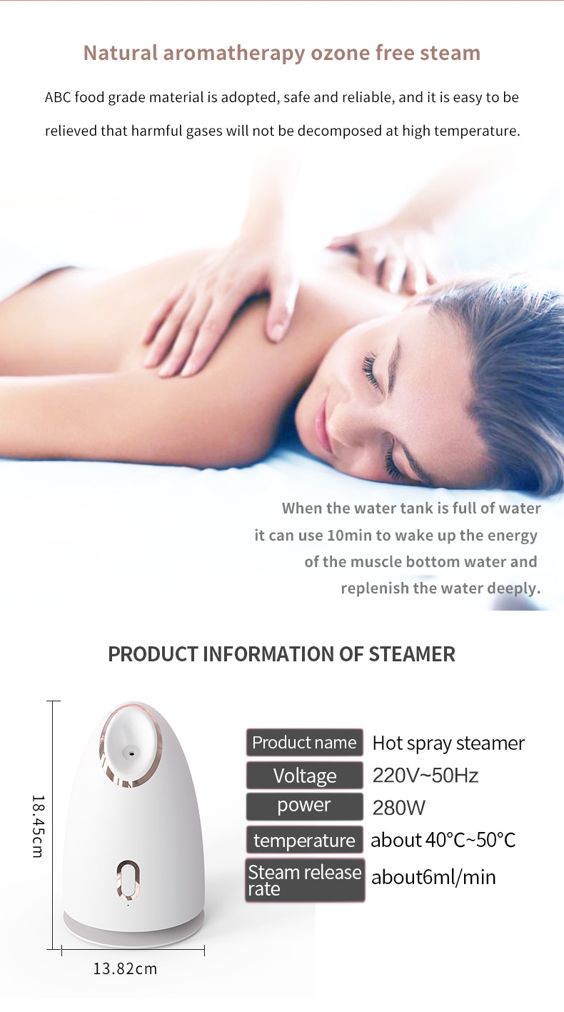 Spa Sauna Skin Care  Face Facial Moisturizing Humidifier Ionic Nano Hot Warm Heating Mist Sprayer Steaming Steam Steamer