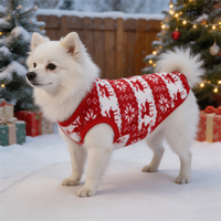 Vêtements pour chien de Noël, veste en peluche pas chère à imprimé renne pour chien