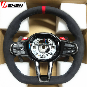 Volant de voiture en fibre de carbone et cuir perforé pour <span class=keywords><strong>Toyota</strong></span> <span class=keywords><strong>Supra</strong></span> GR A90 A91 MKV MK5 MK4 2019-2025, volant sport racing - Product Image 1