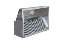 Hotte de cuisine murale robuste de 1m, 2m, 3m, 3,5m avec filtres à déflecteurs amovibles, livrée avec extracteur, en acier inoxydable