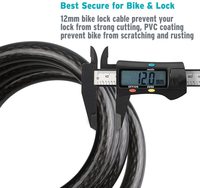 Serrure de sécurité de vélo, cadenas de câble personnalisé à 4 chiffres, combinaison de cadenas pour bicyclette