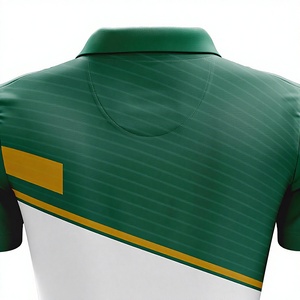 Polo en coton uni à manches courtes et col complet pour homme, Logo et taille personnalisés de haute qualité - Product Image 4